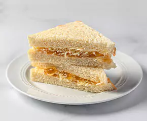Cheese and jam sandwich
